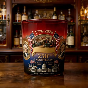 Regalo Patriottico per il 250° Anniversario degli Stati Uniti, Edizione 1776-2026, Bottiglia di Whisky USA, Bicchiere da Vino per il 250° Anniversario dell'America - Product Image 2
