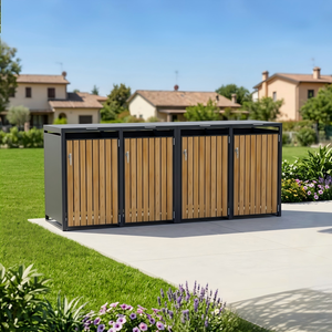 Copertura per Bidone della Spazzatura da Giardino Europeo, Resistente agli Orsi, Resistente ai Raggi UV, per Contenitori con Ruote - Product Image 1