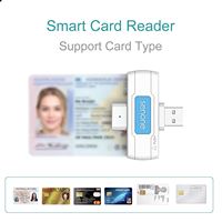 Lecteur de cartes intelligent USB pliable et portable pour cartes ATM, de crédit, d'identité et à puce de plusieurs types, pour les opérations de lecture de données au bureau