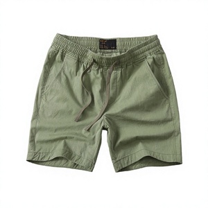 High Quality 100% Cotton Elastic Waist Woven Cargo Print Breathable Quick Dry Loose Casual Men Jogger Shorts for Summer - Product Image 2