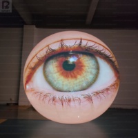 Modèle de sphère oculaire gonflable géante de 2,5 m en hélium, ballon réaliste en forme d'œil flottant pour la promotion artistique/événementielle/présentation en extérieur/marché