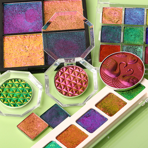 Palettes d'ombres à paupières chromées, marque privée, scintillantes, multi-chrome, caméléon Duo, Chrome - Product Image 3