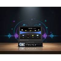 Lecteur MP5 universel pour voiture, écran tactile capacitif rétractable manuel de 7 pouces, récepteur audio BT