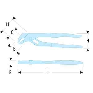 FACOM - 484A.30 Alicates MultiGrip DE DOBLE JUNTA deslizante-EAN 3148511788660 ALICATES Y CORTADORES ALICATES MULTIGRIP - Product Image 2
