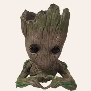 Caneta de mão para cima, vaso de flores do galaxy 2, figura de ação, homem árvore, brinquedo bebê groot