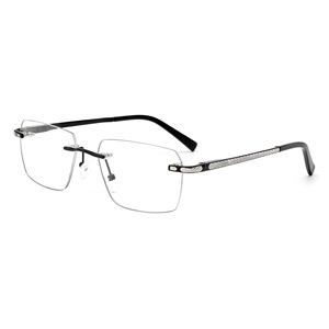 卸売最新ファッションリムレス光学メガネブルーライトブロッキングクリアビジネスリムレスアイウェア男性用 - Product Image 3