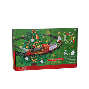Plastique 1:5 échelle <span class=keywords><strong>petit</strong></span> <span class=keywords><strong>Train</strong></span> suspendu Rail voiture électrique arbre de noël cadeau jouet ornements - Product Image 5