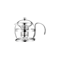 Théière en verre personnalisée de 600 ml avec infuseur et couvercle filtrant pour une infusion facile et simple