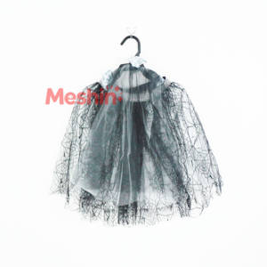 Ensemble de déguisement gothique pour filles MS : Robe tutu, jupe en résille toile d'araignée, voile et coiffe pour fête et cosplay - Product Image 1