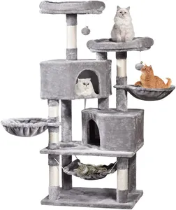 Pet cat accessories Cheap Modern Nature Sisal Climbing Frame Large Condo Tower Cat Tree Scratcher