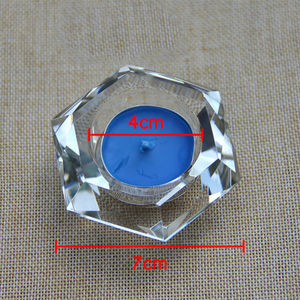 En Cristal Taillé à la <span class=keywords><strong>main</strong></span> En Verre Thé Lumière <span class=keywords><strong>Bougeoir</strong></span> MH-1709 - Product Image 6