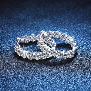 Wholesale Supply Moissanite Diamond <b>Earrings</b> <b>Fine</b> Jewelry with Excellent Brilliance for Women Wedding Party Available For Sale - Product Image 3