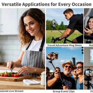 Trắng 4-inch linh hoạt từ máy ảnh điện thoại Phụ kiện nhựa không dây điều khiển từ xa cho chơi game - Product Image 2