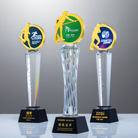 Trofeos de Cristal Personalizados al por Mayor de Alta Calidad, Serie Deportiva, Trofeo de Cristal Impreso con UV, Diseños Personalizados