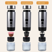 Machine à café portable, moulin à café électrique rechargeable, acier inoxydable, mini moulin à expresso, machine à café auto-chauffante