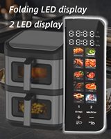12 fonctions 5.5L 11L double friteuses à air pliable affichage LED Double pile friteuse à air de grande capacité avec fenêtres