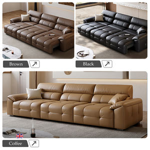Bộ ghế sofa biệt thự thông minh có thể kéo dài, không cần khoảng trống tường, da thật, điều khiển điện, đa năng, có chức năng giường ngủ - Product Image 2