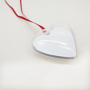 ลูกบอลพลาสติกสีใสรูปหัวใจสำหรับตกแต่งต้นคริสต์มาส - Product Image 2