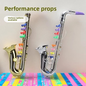 Jouet musical Gretel : Saxophone de simulation à huit tons pour enfants, trompette en plastique pour l'éducation précoce, finition électroplaquée 8 - Product Image 1