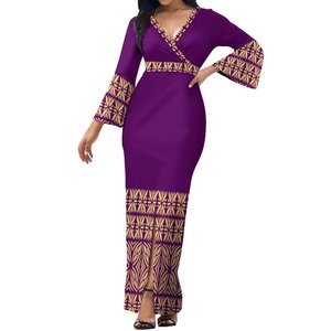 Nouveau grande taille Tonga polynésien Tribal vêtements 3/<span class=keywords><strong>4</strong></span> manches évasées coupe ajustée longues robes décontractées femmes élégant <span class=keywords><strong>Kora</strong></span> femme Vestidos - Product Image 1