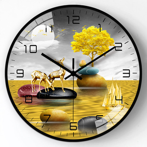Light Luxury Traditional Simple 20cm Quartz <strong>Silent</strong> <strong>Wall</strong> <strong>Clock</strong> Living Room Mute Fashion Needle Display Plastic Wholesale - Product Image 4