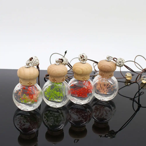 New Design 7ml Clear <strong>Car</strong> Perfume Pendant <strong>Refillable</strong> Air Freshener <strong>Diffuser</strong> Glass Bottle OEM - Product Image 4