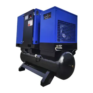 Compressor de ar de parafuso integrado tudo em um com tanque de ar, secador de ar, compressor 4 em 1 16bar para corte a laser