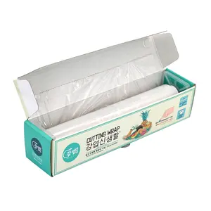 factory Good supplier 35cm 2kg cling film color box with plastic cutter