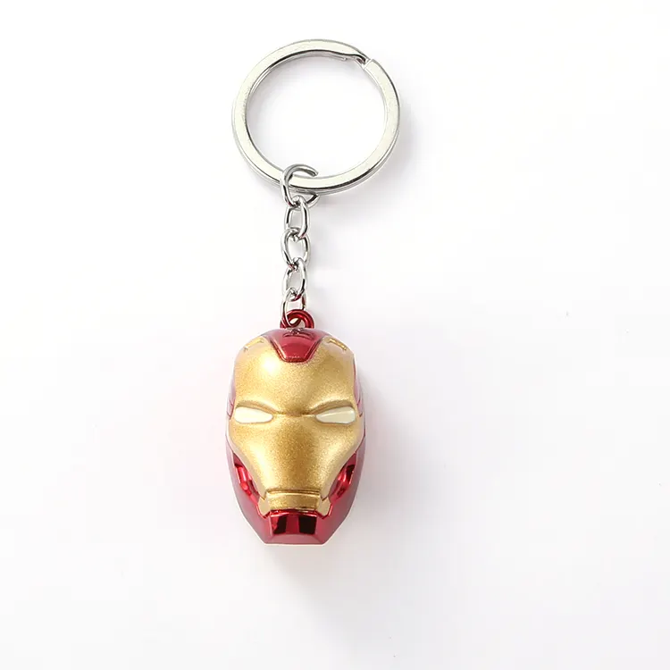 Hot selling high quality wholesale Marvel movie avenger character Iron Man Metal Keychain