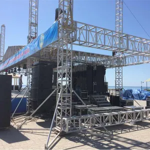 Aluminum concert outdoor event f34 truss 400mm pillar global aluminum truss stage roof truss system for outdoor events