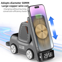 Chargeur sans fil 5 1 pour téléphone pour montre pour charge rapide Support de voiture Station d'accueil Écouteurs mobiles avec haut-parleur
