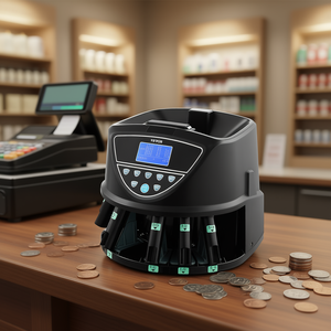 Compteur et Trieur de Pièces Vevor 5 Tubes 5 Plateaux Affichage LED 110 V Pièces USD Usage Commercial - Product Image 2