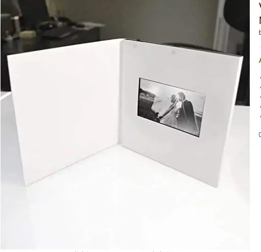 Customized Digital video Book Gift Wedding greeting Card 7 inch lcd Video Brochure wish USB port