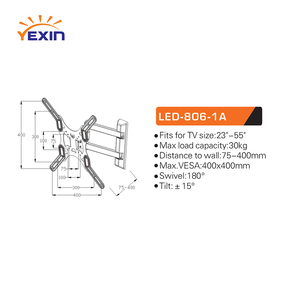 Full Motion <span class=keywords><strong>Tv</strong></span> Montado en la pared Adecuado <span class=keywords><strong>para</strong></span> tamaños de <span class=keywords><strong>TV</strong></span> de 23-<span class=keywords><strong>55</strong></span> <span class=keywords><strong>pulgadas</strong></span> - Product Image 3