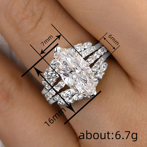 Anello Impilabile Marquise per Donne, Elegante Anello alla Moda, Accessorio per Uso Quotidiano e Feste - Product Image 5