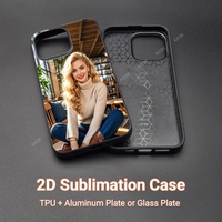 Coques de Téléphone Vierge à Sublimation 2D en TPU avec Plaque en Aluminium, pour Impression Personnalisée par Sublimation pour iPhone 16