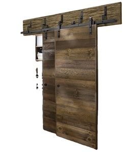 Cucina Bagno accessori per Mobili Gancio Due <span class=keywords><strong>Porte</strong></span> A Doppio Binario Bypass Rullo Scorrevole Barn Porta del soggiorno Kit Hardware - Product Image 2