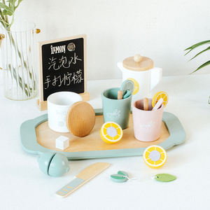Set di <span class=keywords><strong>accessori</strong></span> da <span class=keywords><strong>cucina</strong></span> per <span class=keywords><strong>bambini</strong></span> Tea Party in legno per <span class=keywords><strong>bambini</strong></span> Set da tè giocattolo per bambine - Product Image 2