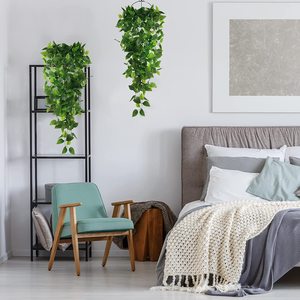 Guirlande de <span class=keywords><strong>feuilles</strong></span> de lierre artificielles, cm, fausse plantes de vigne, pour décoration de fête de mariage, de maison - Product Image 5
