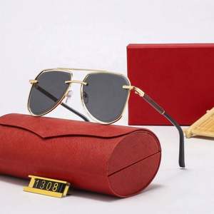 Lunettes de soleil classiques 1308, mode, UV400, grande monture, verres surdimensionnés, lunettes de soleil <span class=keywords><strong>2022</strong></span>, hommes et femmes - Product Image 4