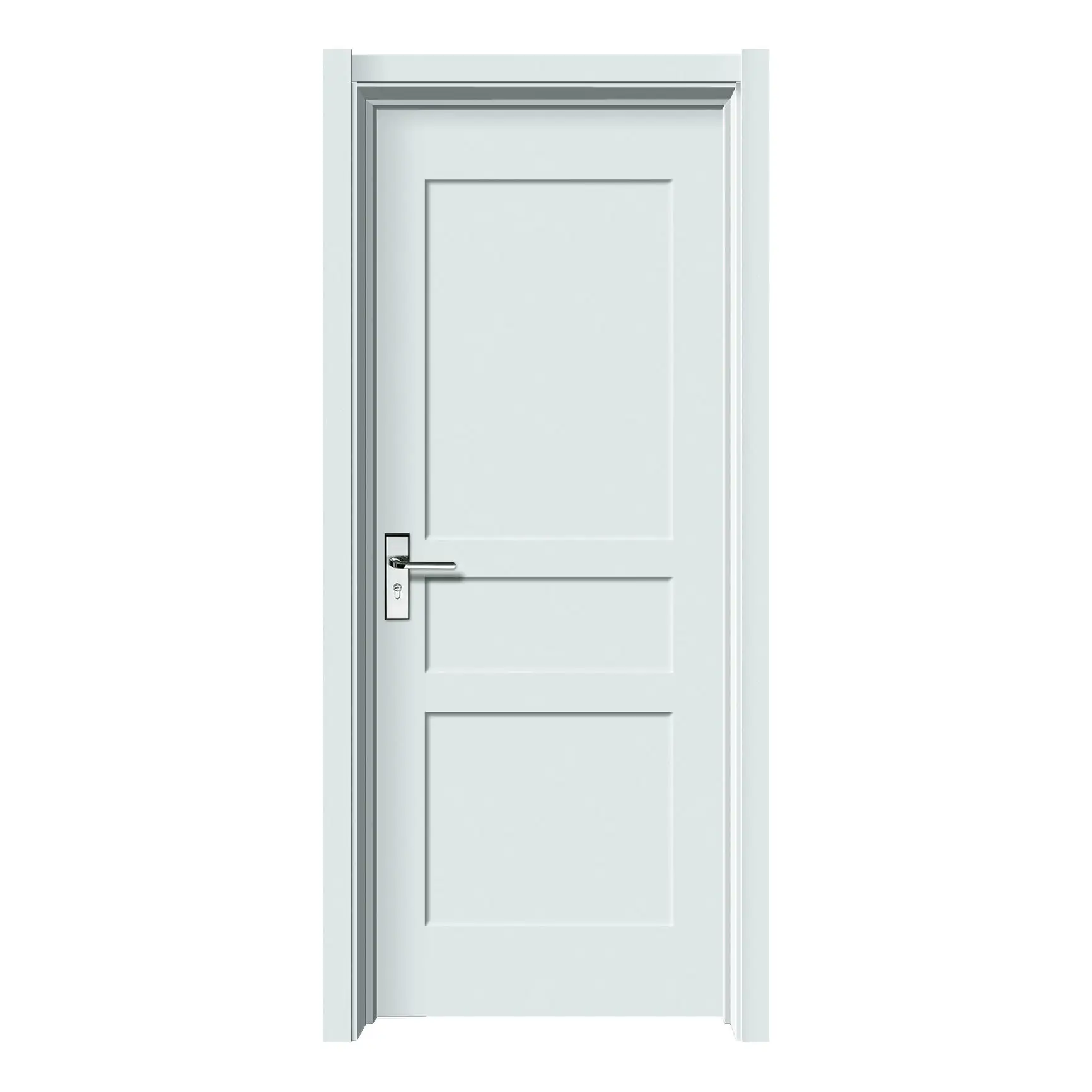 Diseños de puerta de dormitorio simples y modernos de alta calidad, puerta de madera maciza blanca, puertas de sala de coctelera Interior