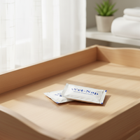 Lingettes humides personnalisées de qualité supérieure en papier organique, emballage individuel, parfum citron doux, marque MC, 12,5x15cm, pour restaurants et compagnies aériennes
