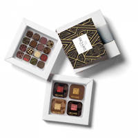 Boîte-cadeau vide de barre de chocolat de bonbons de truffe de papier de luxe blanc bonbon sucré boîte de chocolat vide