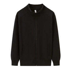 Minnie Cotton <b>Stand</b> Collar Zip Up Sweatshirt Long Sleeve Unisex Restaurant Workwear Autumn Winter Uniform - Product Image 1