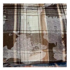 Cvc Yarn Dyed Flannel Fabric Hole Style Yarn Dyed Check Fabric Tie Die Cotton Yarn Dyed Plaid Fabric for <strong>Shirting</strong> - Product Image 3