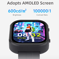 Waveshare ESP32-S3 Carte de développement de montre tactile AMOLED 2,06 pouces avec codec audio intégré, prend en charge le chat vocal IA DeepSeek, 32 Mo de mémoire Flash