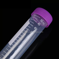 Consommables de laboratoire de couleur personnalisée, tubes coniques en polypropylène de 50 ml pour centrifugeuse