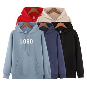 Sweat-shirts à capuche personnalisés de haute qualité, brodés, épais, pour l'hiver, unisexe, faible quantité minimale de commande, sweat-shirt à capuche pour homme - Product Image 1