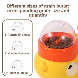 Küçük sarı ördek çevre dostu akıllı interaktif <span class=keywords><strong>Pet</strong></span> besleyici otomatik köpek gıda dağıtıcı yavru oyuncak taşınabilir plastik su geçirmez - Product Image 5