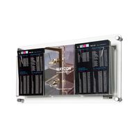 YAGELI Distributeur de brochures mural transparent en acrylique sur mesure, support de présentation personnalisé, couleur au choix